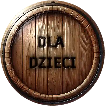 Link/Beczka z napisem "Dla Dzieci"